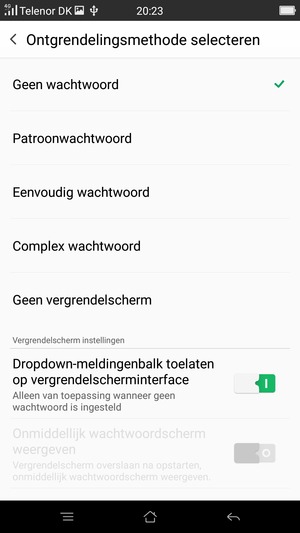 Selecteer Patroonwachtwoord
