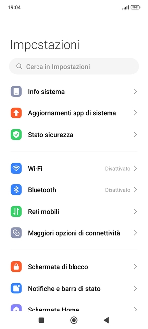 Seleziona Stato sicurezza