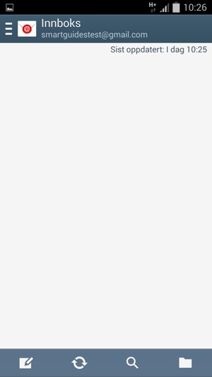 Gmail/Hotmail er klar til bruk