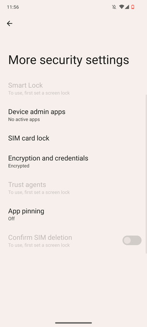 Select SIM card lock