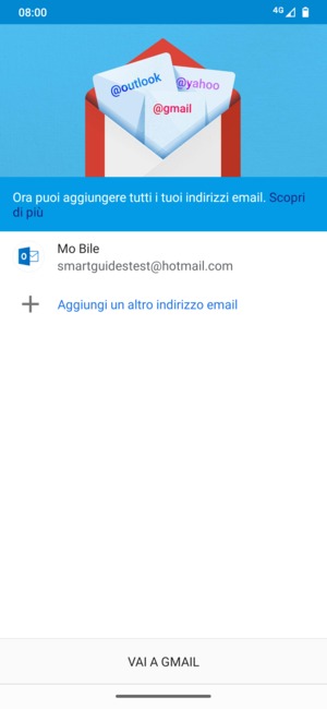Seleziona VAI A GMAIL