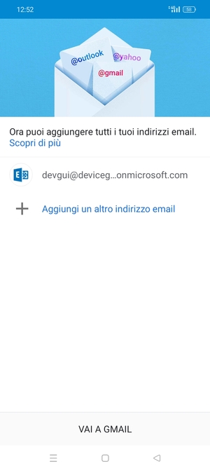 Seleziona VAI A GMAIL