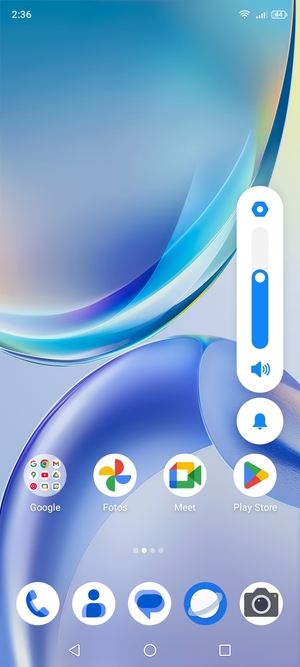 Seleccione Sonido para cambiar el modo de vibración