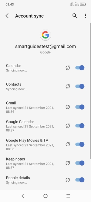 Your information will be synchronised
