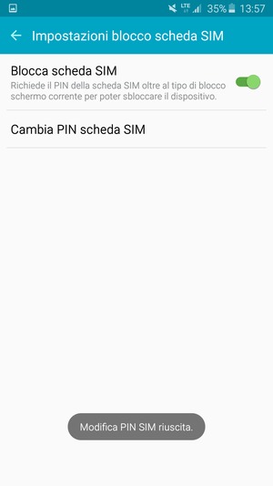 Il tuo PIN SIM è stato modificato