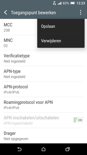 Selecteer Opslaan