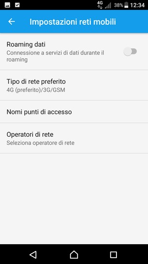 Seleziona Nomi punti di accesso