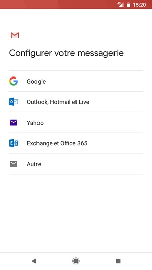 Sélectionnez Exchange et Office 365