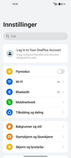Velg Wi-Fi