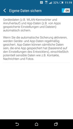 Wählen Sie die Zurück-Taste