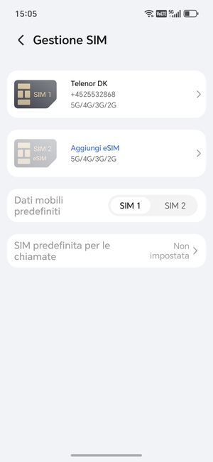 Seleziona Aggiungi eSIM