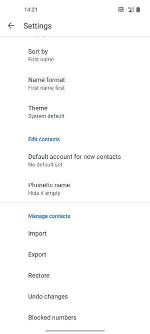 Scroll to and select Import