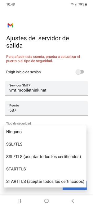 Seleccione Ninguno