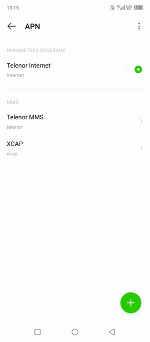 Sélectionnez le bouton du Menu