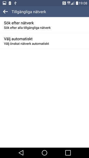 Välj Sök efter nätverk