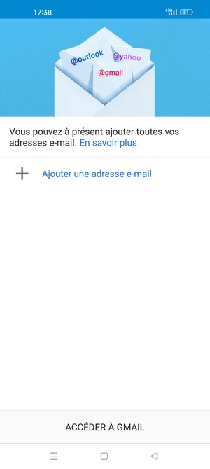 Sélectionnez Ajouter une adresse e-mail