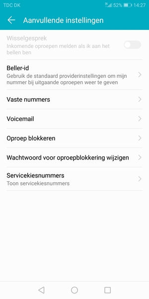 Selecteer Voicemail
