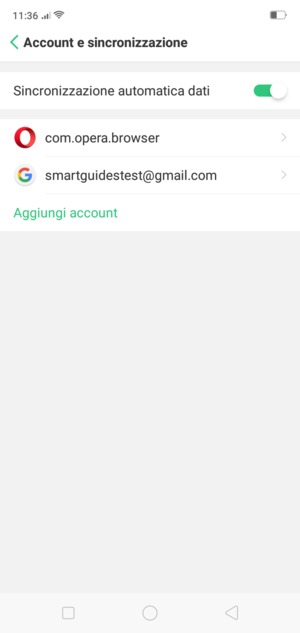 Seleziona il tuo account Google