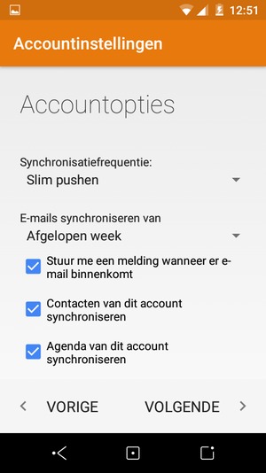 Selecteer VOLGENDE
