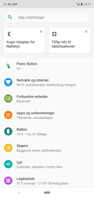 Vælg Netværk og internet