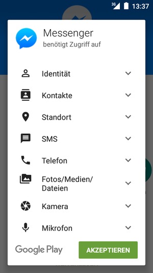 Wählen Sie AKZEPTIEREN