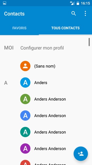 Sélectionnez le bouton du Menu