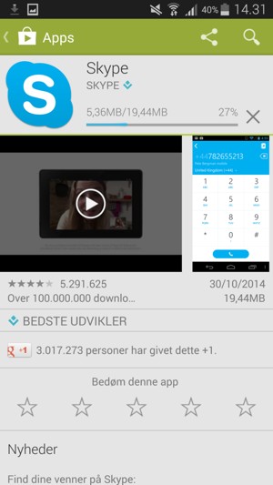 Afvent at installeringen er afsluttet