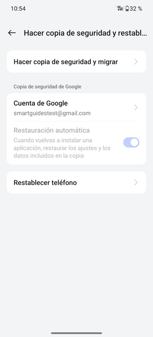 Seleccione Cuenta de Google