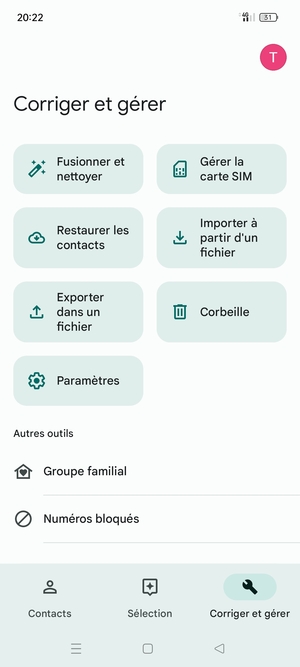 Vos contacts vont être enregistrés sur votre compte Google et dans votre téléphone lors de la prochaine synchronisation de Google.