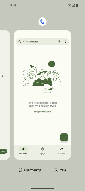 Dra apper opp for å lukke dem