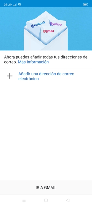 Seleccione Añadir una dirección de correo electrónico