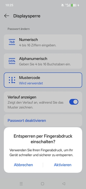 Wählen Sie die gewünschte Option