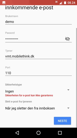 Bla ned og velg NESTE