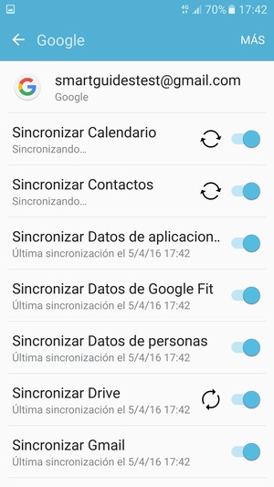Su información será sincronizada