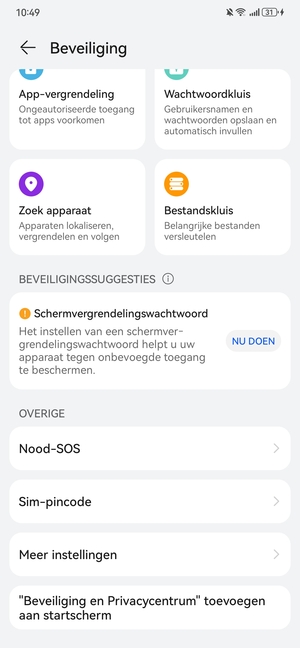 Scroll naar en selecteer Meer instellingen