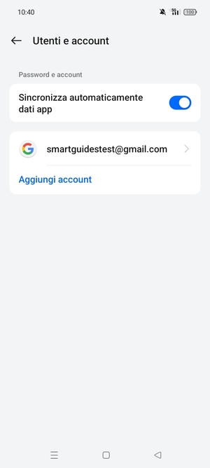Seleziona il tuo account Google
