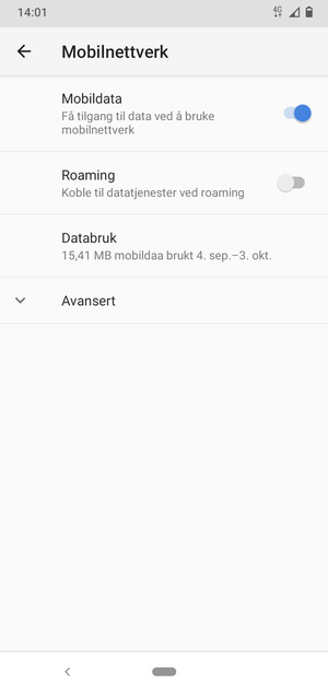 For å bytte nettverk hvis det oppstår nettverksproblemer, velg Avansert