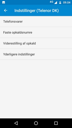 Vælg Telefonsvarer