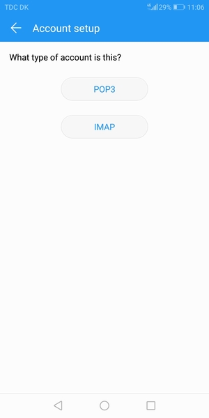 Select POP3 or IMAP