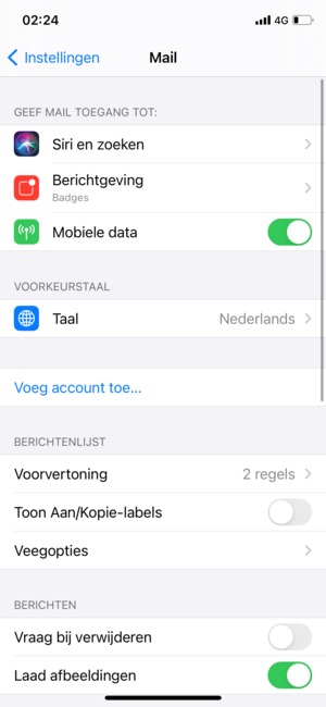 Selecteer Voeg account toe...