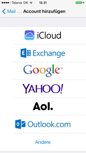 Wählen Sie Exchange