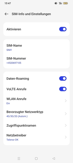 Schalten Sie Daten-Roaming an oder aus