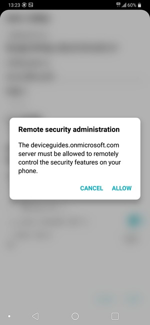 Select ALLOW