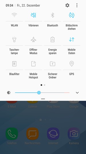 Wählen Sie Vibrieren, um in den Lautlos-Modus zu wechseln