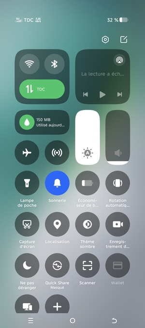 Activer le  Luminosité adaptative