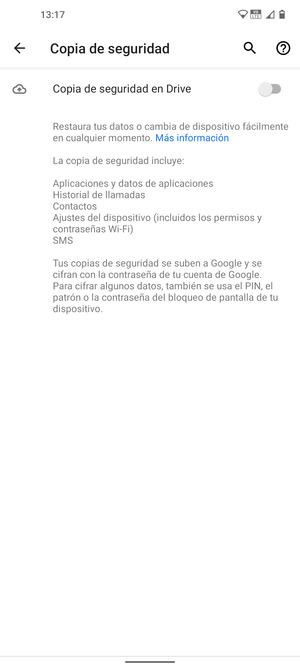 Active Copia de seguridad en Drive