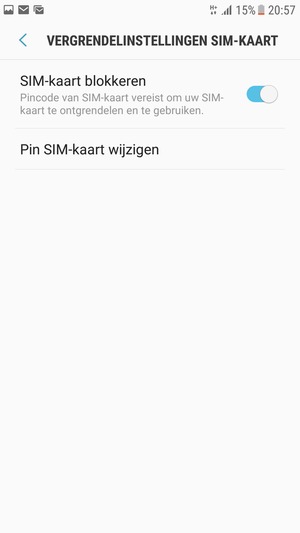 Selecteer Pin SIM-kaart wijzigen