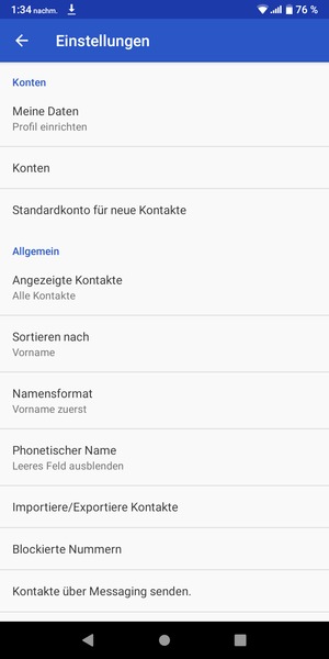 Ihre Kontakte werden in Ihrem Google Konto gespeichert und auf Ihrem Handy gespeichert, wenn Google das nächste Mal synchronisiert wird.