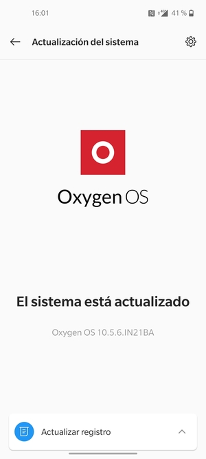Si su teléfono está actualizado, verá la siguiente pantalla