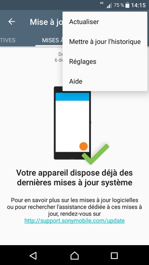 Sélectionnez Actualiser